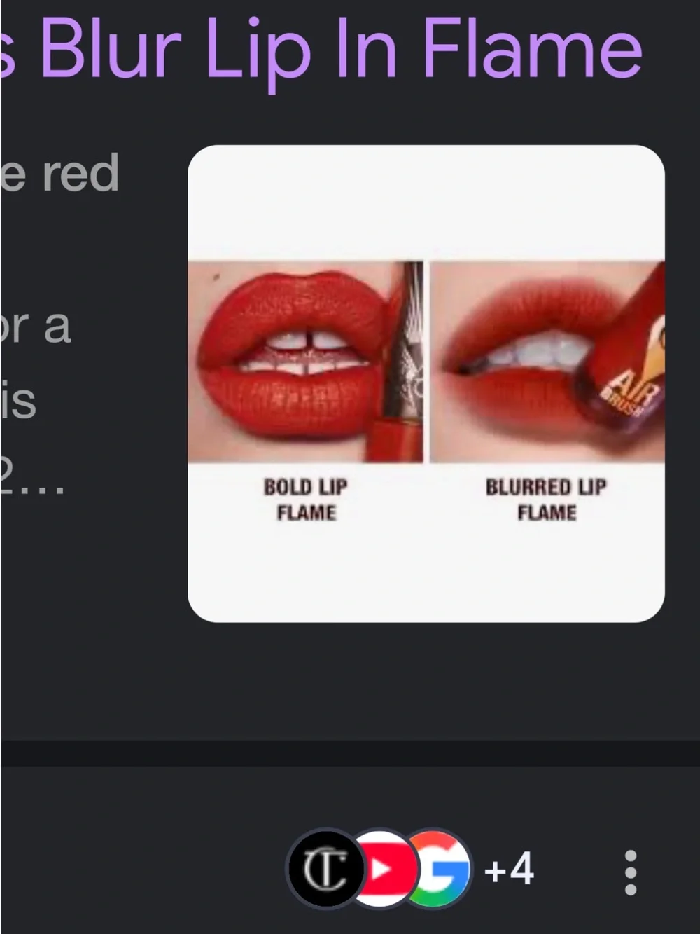 Charlotte Tilbury Air Brush Flawless Lip Blur. Color Flame Blur.